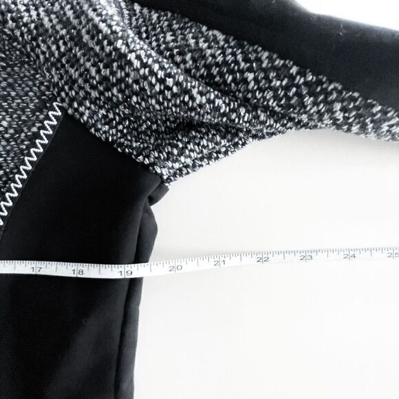 Dolcezza Special Design Women's Tweed Illusion Zip Cardigan Jacket Black Medium - Picture 7 of 7